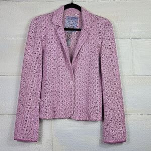 Biya Johnny Was 100% silk lilac jacket. Size S